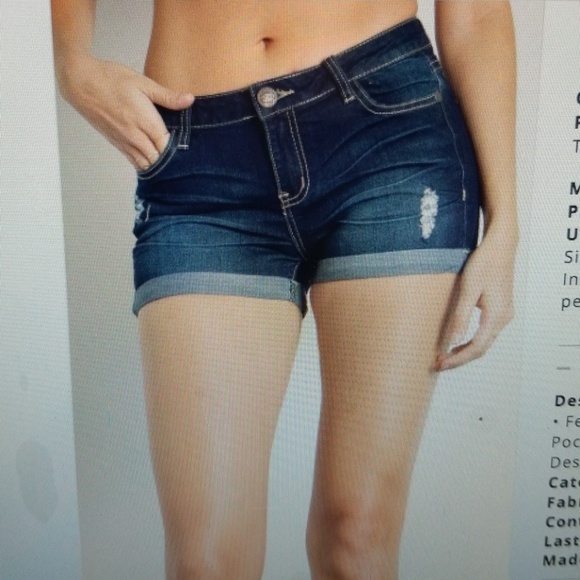 Low Waist distressed jean shorts women - Picture 7 of 13